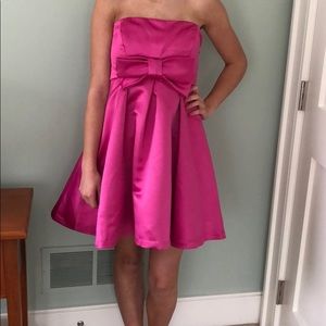 Betsey Johnson hot pink silk dress
